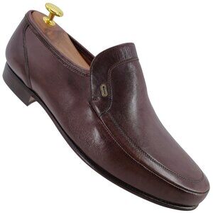 Vintage NEW Bruno Magli Italy Men 10 Brown Leather Dress Shoes Loafers Old Stock